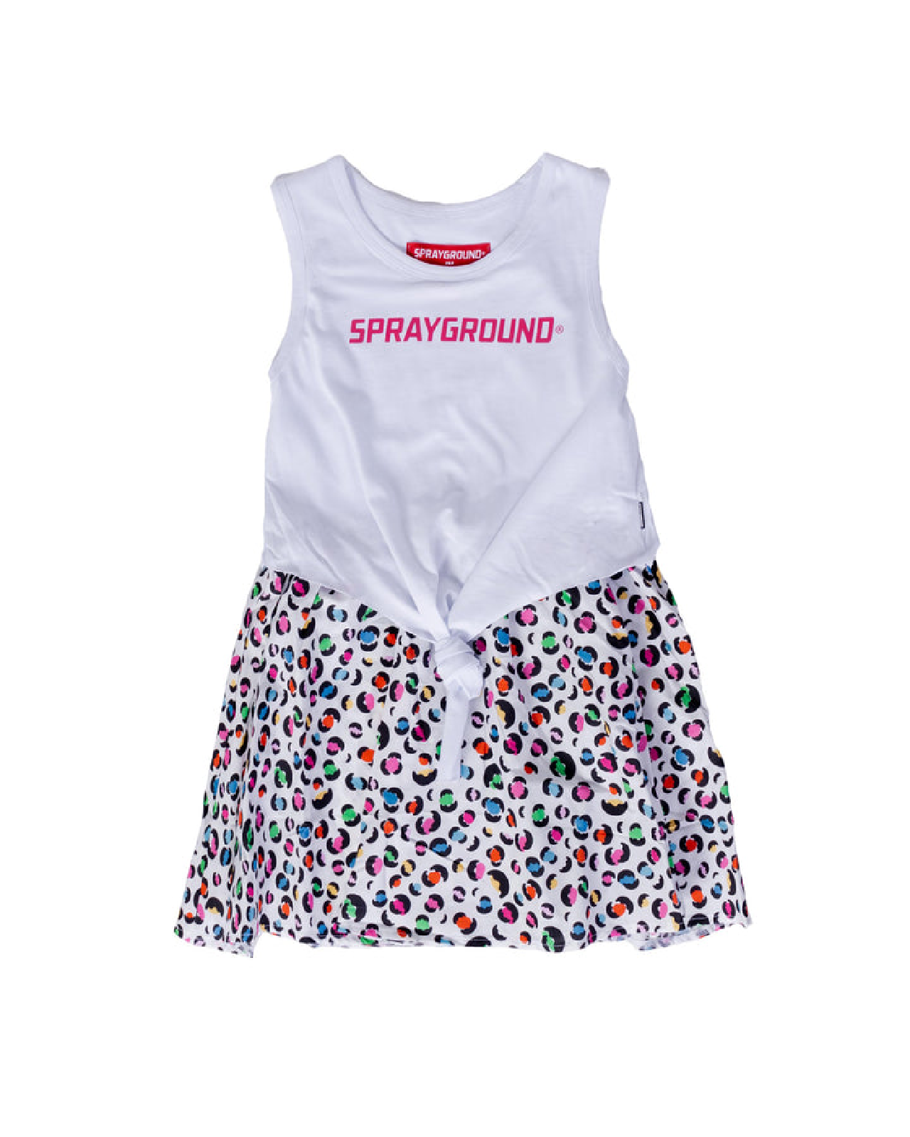 Image of Юношеска Рокля SPRAYGROUND RAINBOW SHARKS IN THE JUNGLEDRESS WHITE J - Ballistic-sport